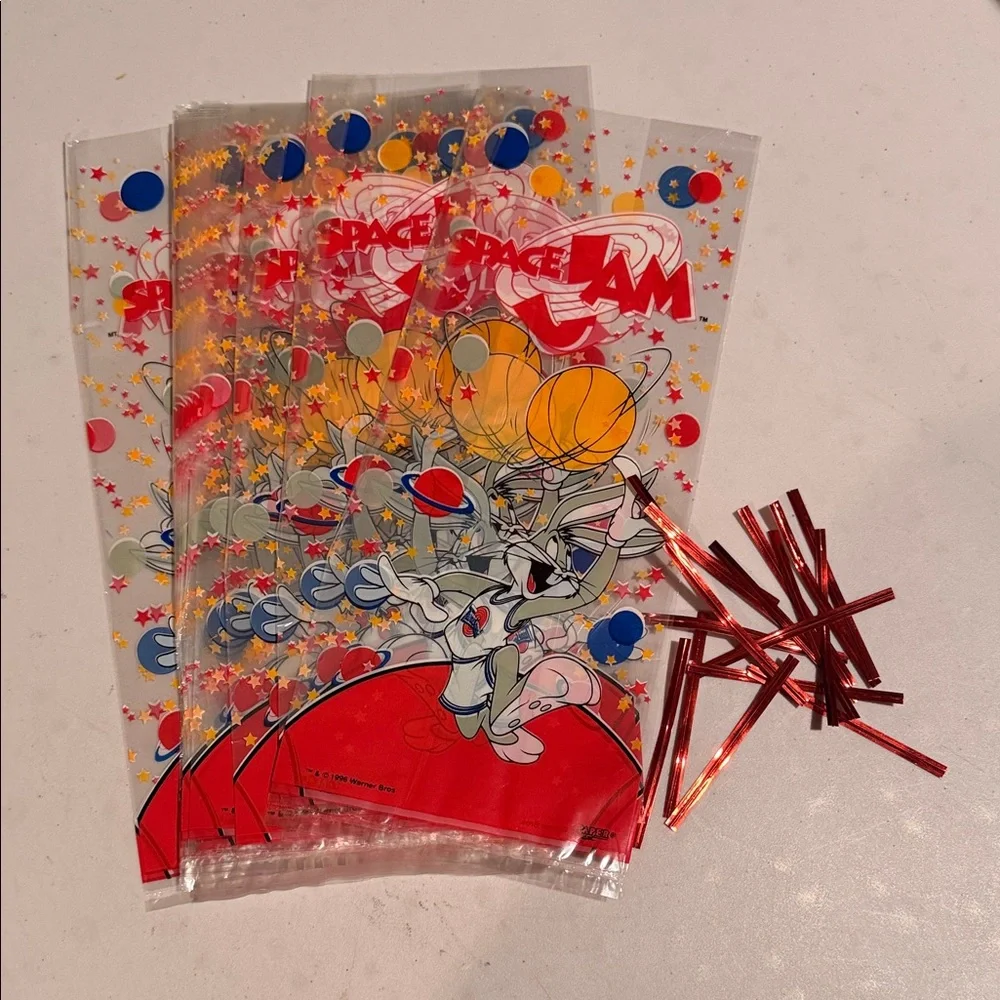 SPACE JAM Birthday Party Favor Bags vintage Looney Tunes 1996